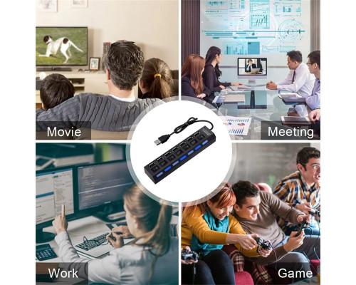 USB-переключатель-концентратор 2,0 с 7-ю портами USB