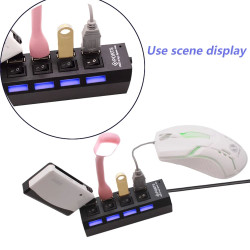 USB-переключатель-концентратор 2,0 с 7-ю портами USB