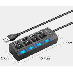USB-переключатель-концентратор 2,0 с 7-ю портами USB