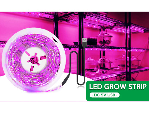 Светодиодная фитолента для выращивания растений, USB, 2835 SMD, DC5V