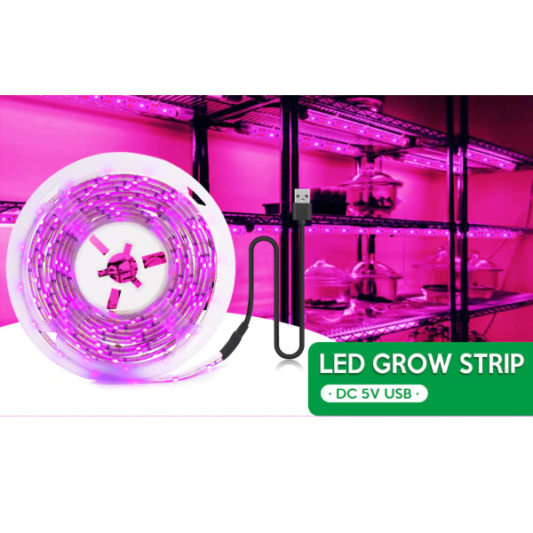Светодиодная фитолента для выращивания растений, USB, 2835 SMD, DC5V