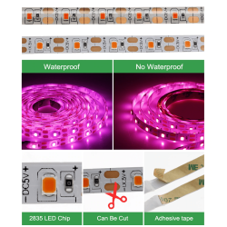 Светодиодная фитолента для выращивания растений, USB, 2835 SMD, DC5V